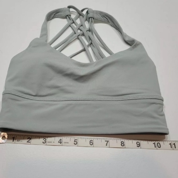 Lululemon Free to Be Bra Wild Long Line Jade Grey (7) - Picture 5 of 16